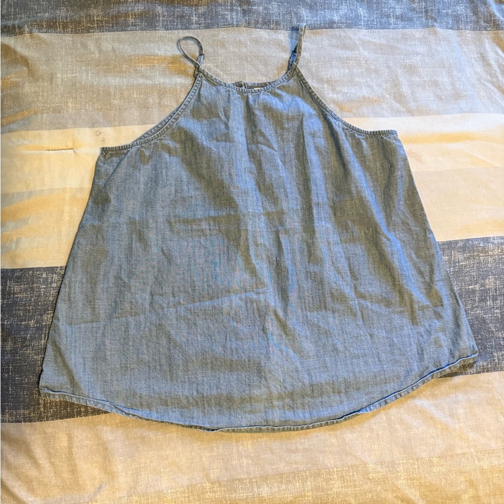Old Navy Blue Denim Sleeveless Top